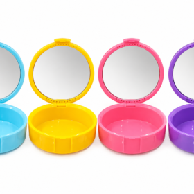 Boite gouttiere rond avec miroir , en différents couleurs