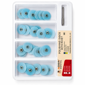 DISQUE DE FINITION ET DE POLISSAGE DE COMPOSITE B/40 AVEC MANDRIN (Bleu)