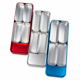 Boite de sterilisation pour fraises en inox 15.5×6 cm (4 fentes)
